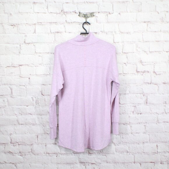 LL Bean SoftFlex Mockneck Pullover Light Mauve Heather Size M - Picture 6 of 9